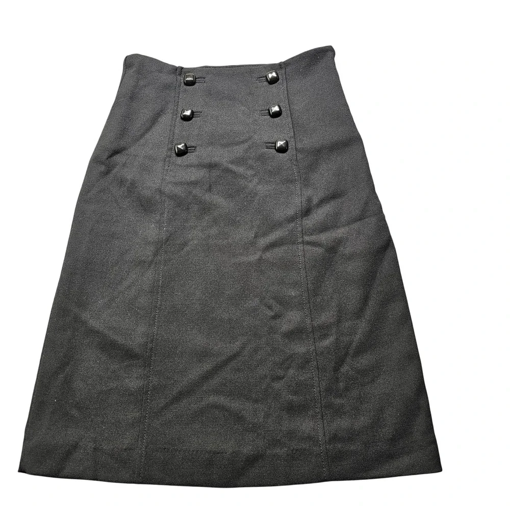 NWT Banana Republic Sailor Skirt Womens 2 A-Line High Waist Button Front Midi